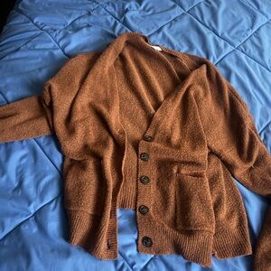Time and Tru Brown Cardigan Sweater